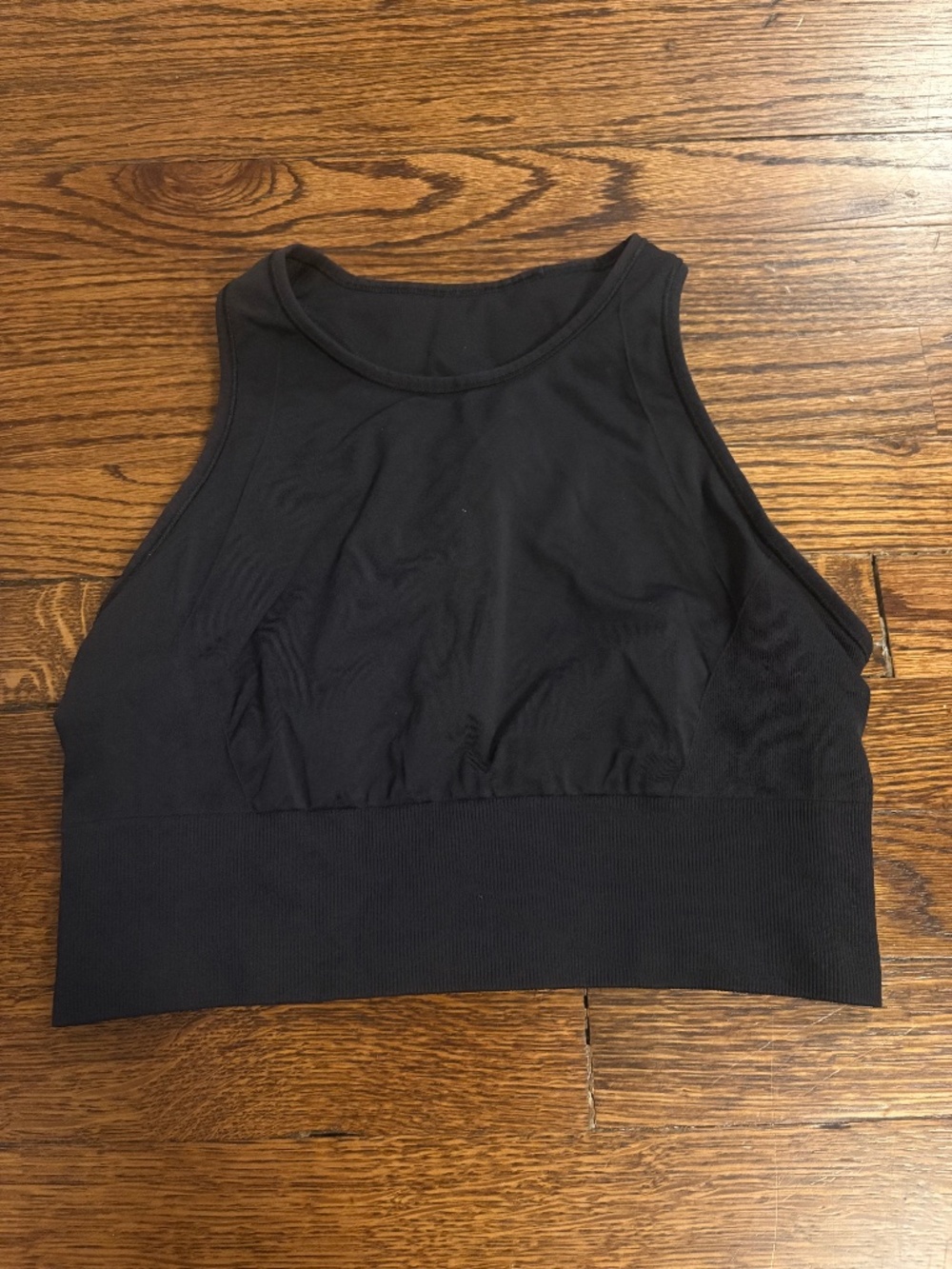 Lululemon- Longline High Neck Racerback Sports Bra- Black- Size 8